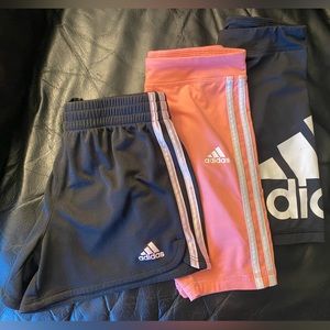 Adidas | Girls Shorts | Size S 7/8 | Pink, Black |
